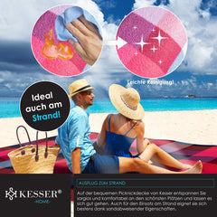 KESSER® Picknickkleed - Waterdicht - 200x200 cm - Wasbaar - Rood