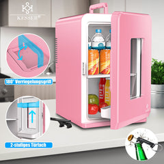 KESSER® Mini Koelkast - 15 Liter - Koelbox - Roze
