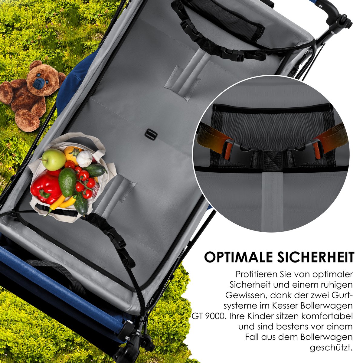KESSER® Bolderkar - Opvouwbaar - Bolderwagen - Blauw •