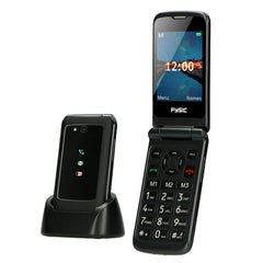 Senioren telefoon - Senioren mobiele telefoon - Senioren GSM - Zwart - Fysic F15