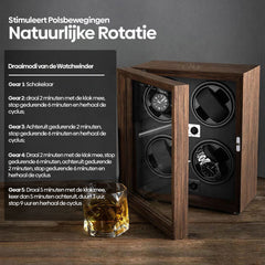 Watchwinder - Horloge doos - Horloge winder - Bruin - Olvy