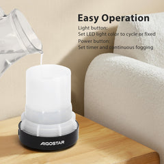 Luchtbevochtiger slaapkamer - Humidifier - Zwart - Aigostar