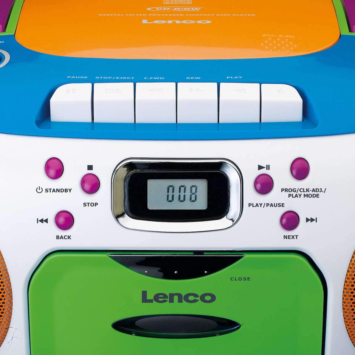 Lenco SCD-971 - Draagbare radio met cassette speler - Kids •