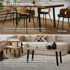 Tafelpoten - Metaal - Set van 4 - 30 cm - Zwart - ML-Design