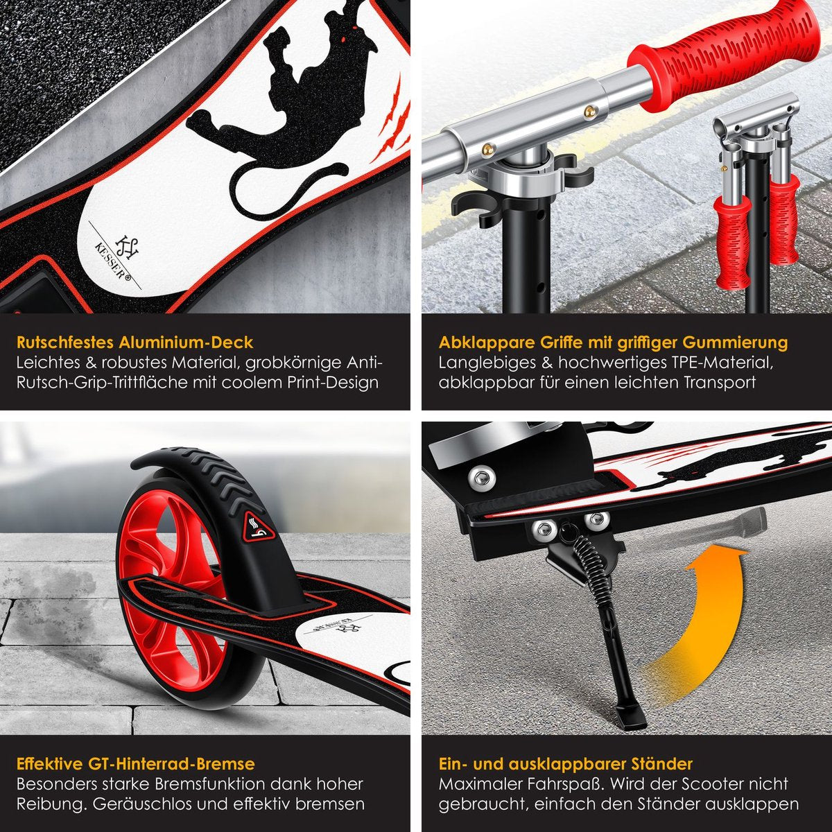 KESSER® Kinderstep - Opvouwbaar - Verstelbaar - Wit •