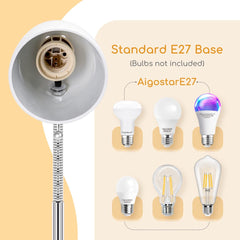 Tafellamp - Bureaulamp - Leeslamp - Wit - Aigostar