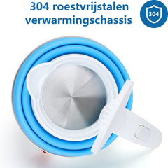 Aigostar - Reis/Mini Waterkoker -  0,6 liter - Blauw