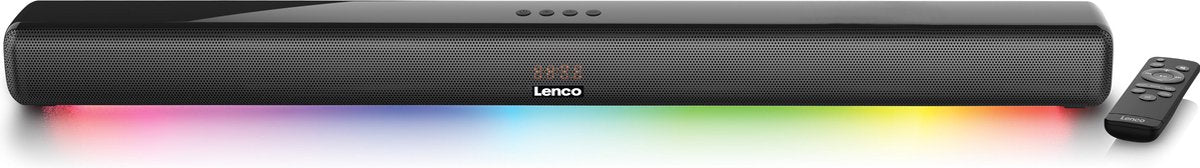 Lenco SB-042LEDBK - Soundbar met Bluetooth - 85cm - HDMI en LED verlichting - Zwart •