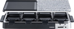 Melissa Gourmetstel 8 personen - Steengrill en Grillplaat - 1300W - 16300027 Raclette - Zwart •