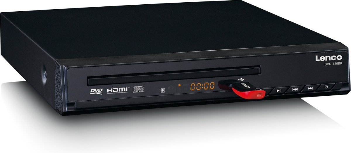 LENCO DVD-120BK - DVD-speler met HDMI en Afstandsbediening •