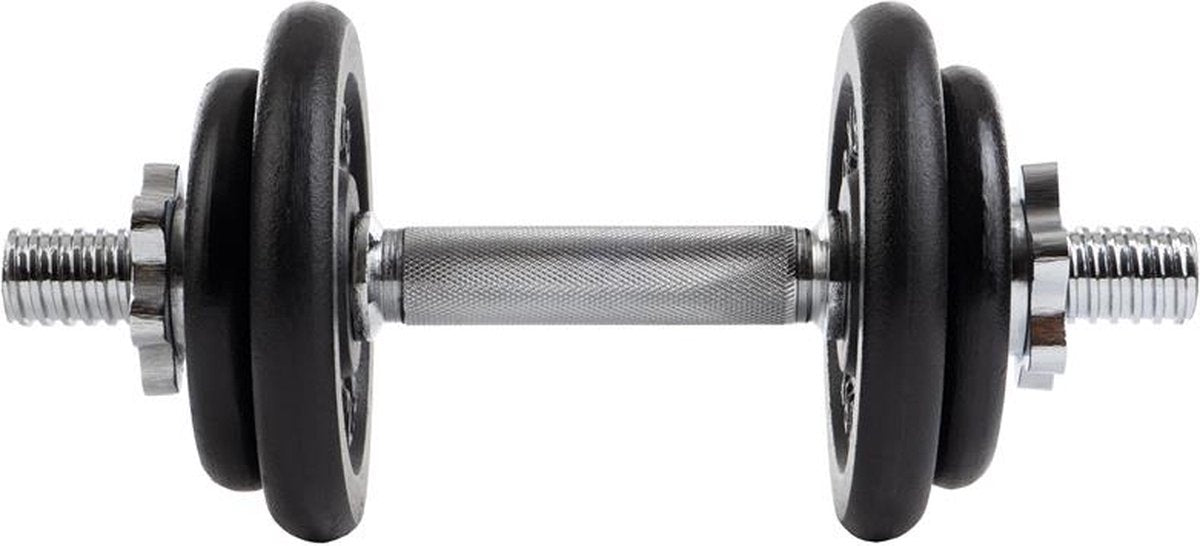 ScSPORTS® Halterset 10 kg - Dumbbells incl. handige koffer - Gietijzer - 30 mm - Gewichten •