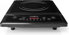 Nedis Inductiekookplaat - Kookzones: 1 - 2000 W - Oververhittingsbeveiliging - Zwart - Tijdschakelaar - Turbo-actie - Kinderslot - LCD scherm •