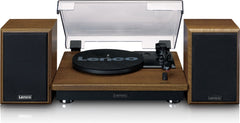 Lenco Platenspeler met Bluetooth - Twee externe Speakers - Auto-stop - LS-100WD -Hout •
