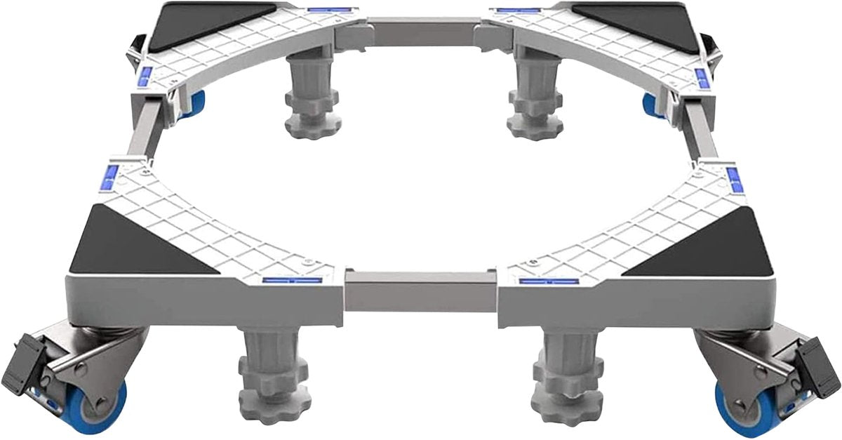 Olvy Home - Wasmachine Verhoger met Wielen - Wasmachine Opbouwmeubel - Wasmachine Sokkel - Kast - Tot 300 KG - Ook voor Droger, Koelkast, Vaatwasser en Vriezer •
