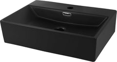 Wastafel - Keramiek - 51x36x13 cm - Zwart - ML-Design