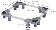 Wasmachine verhoger - Wasmachine opbouwmeubel - Grijs - ML-Design