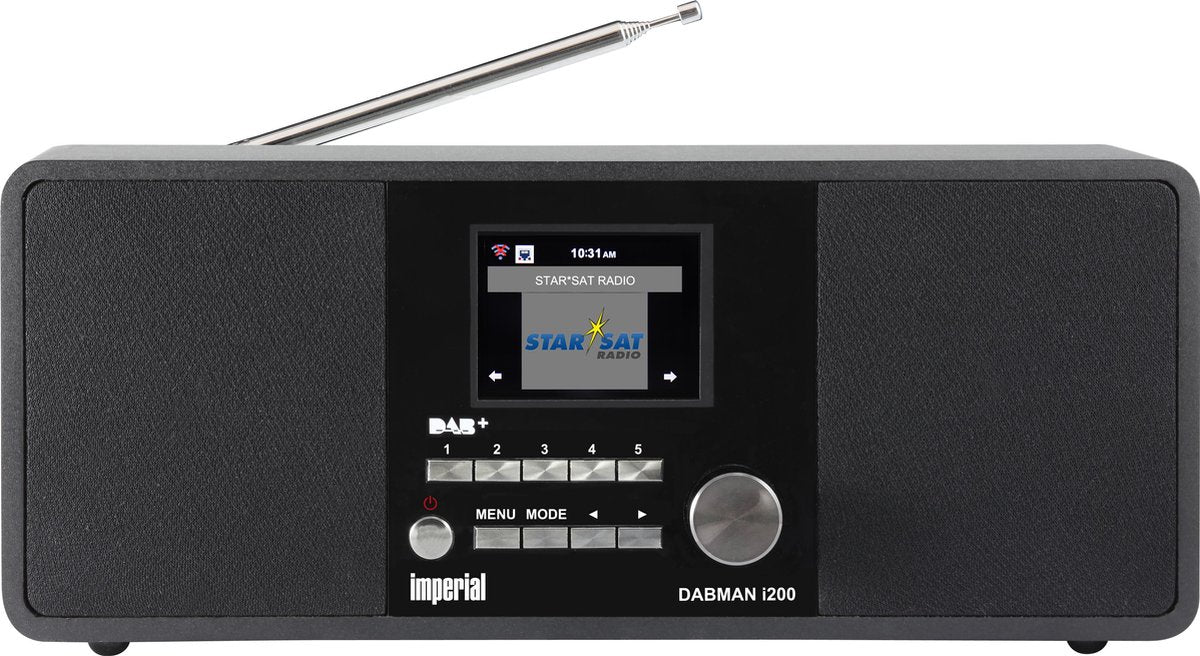 Imperial DABMAN i200 V2 - DAB+ / FM Radio - Internetradio - WiFi - Bluetooth - Zwart