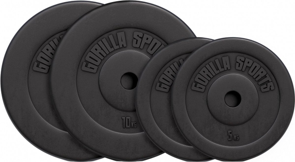 Halterschijven - Halter gewichten - 30 mm - 30 kg - Gorilla Sports®