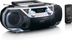 Lenco SCD-120SI - Draagbare radio CD speler met Bluetooth® - Zilver •