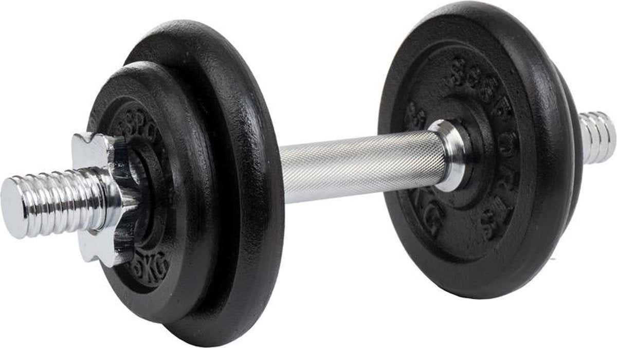 ScSPORTS® Halterset 10 kg - Dumbbells incl. handige koffer - Gietijzer - 30 mm - Gewichten •
