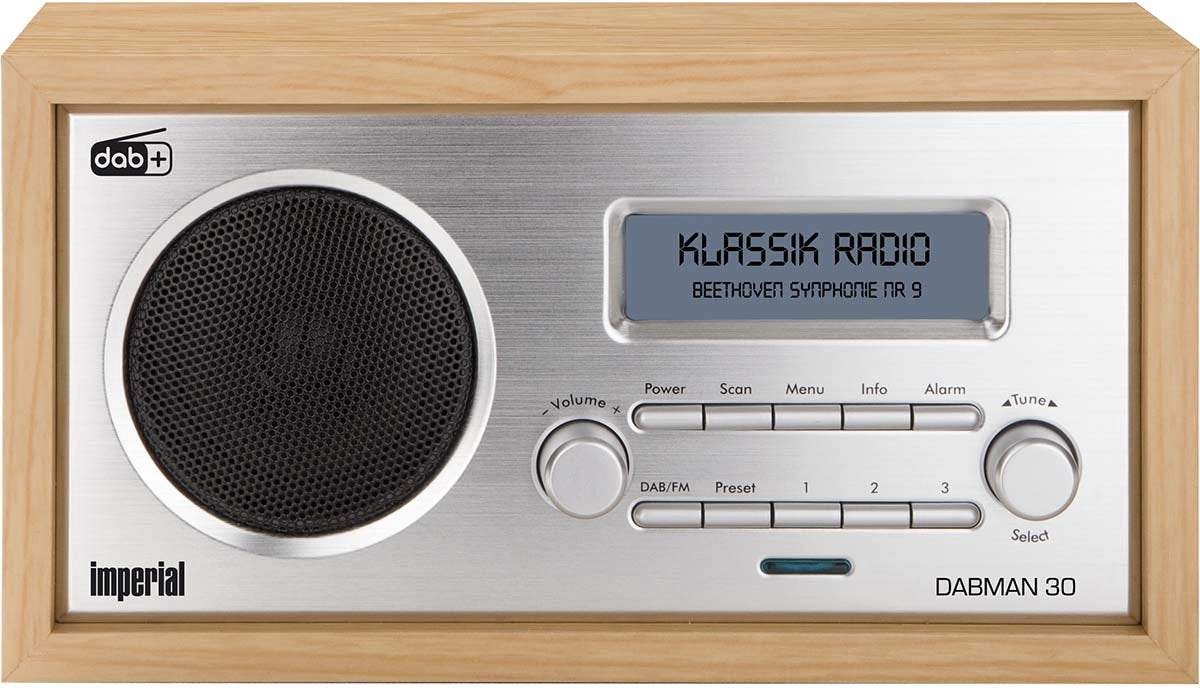 Imperial DABMAN 30 - DAB+ / FM Radio - 10 Voorkeurszender - Hout •