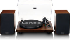 Lenco Platenspeler met Bluetooth - Twee externe Speakers - Ingebouwde Versterker - Lenco Expertise lijn - LS-600WA - Bruin •