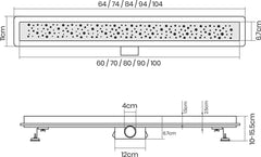 Doucheput - Douchegoot - Douche afvoer - RVS - 100 cm - Aquamarin®