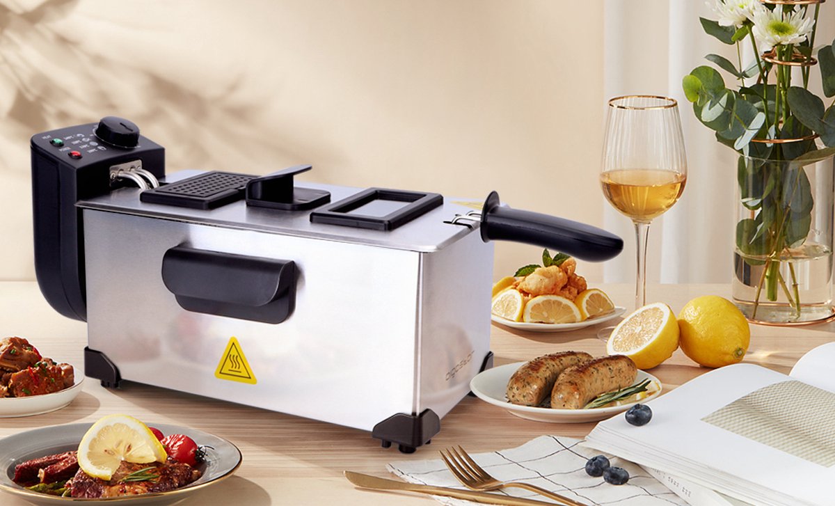 Aigostar Ushas 30HEZ - Frituurpan -friteuse 3 liter - koude zone - RVS