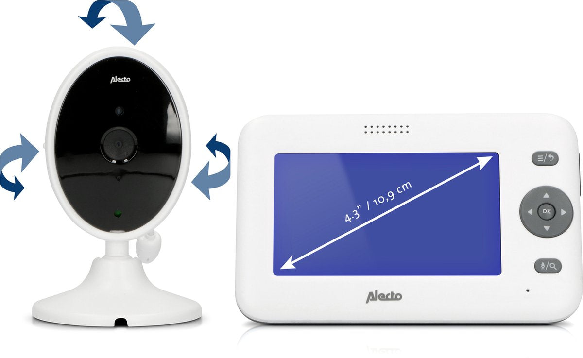 Alecto DVM-140 - Babyfoon met camera - Temperatuurweergave - Wit