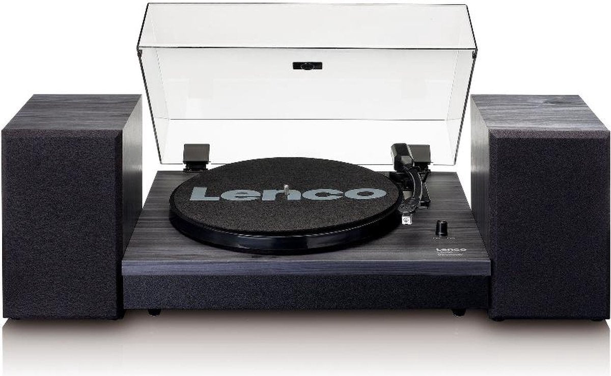Lenco Platenspeler met Bluetooth - Twee externe Speakers - Auto-stop - LS-300BK - Zwart •