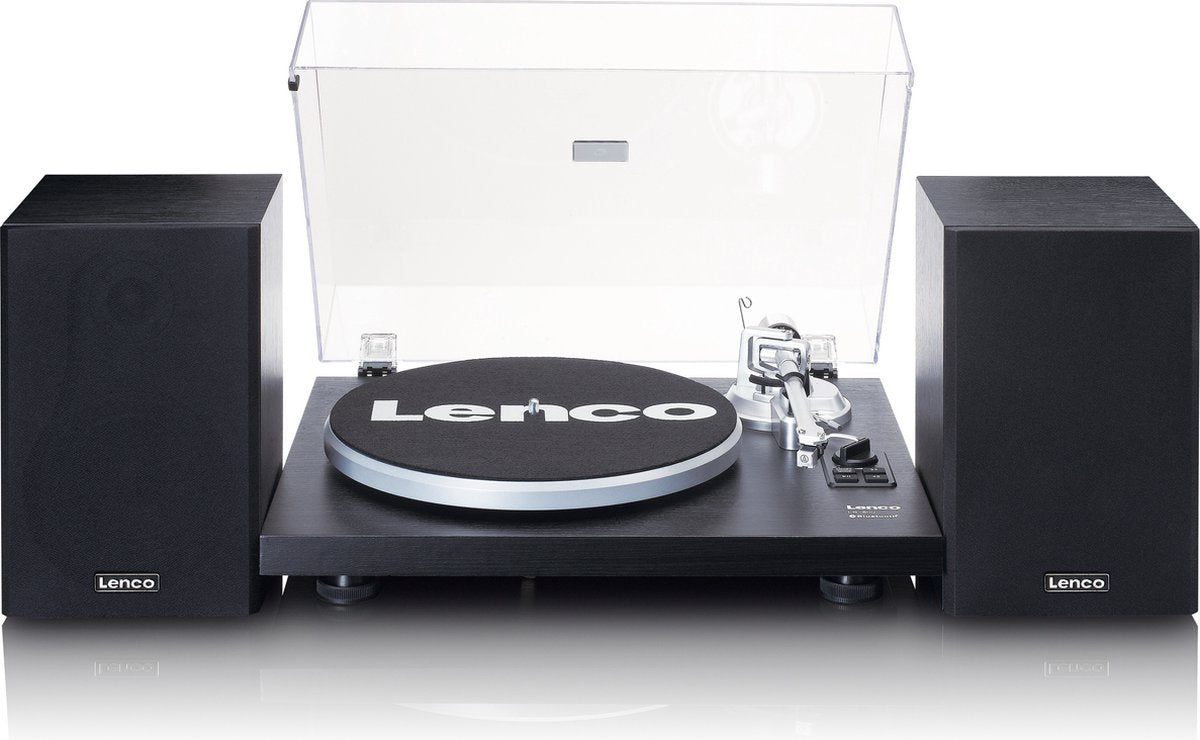 Lenco Platenspeler met Bluetooth - Twee externe Speakers - Ingebouwde Versterker - LS-500BK - Zwart