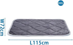 Vetbed Hond – Hondenmat - Warmtedeken Hond - 115x72 cm – Donkergrijs - Nobleza