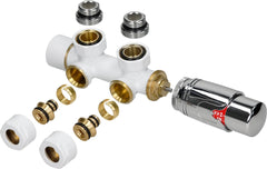 Hoekstopkraan - Inc. thermostaatknop - Wit - LuxeBath