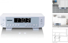 Lenco Keukenradio - FM Radio met LED-verlichting en Timer functie - KCR-11WH - Wit •