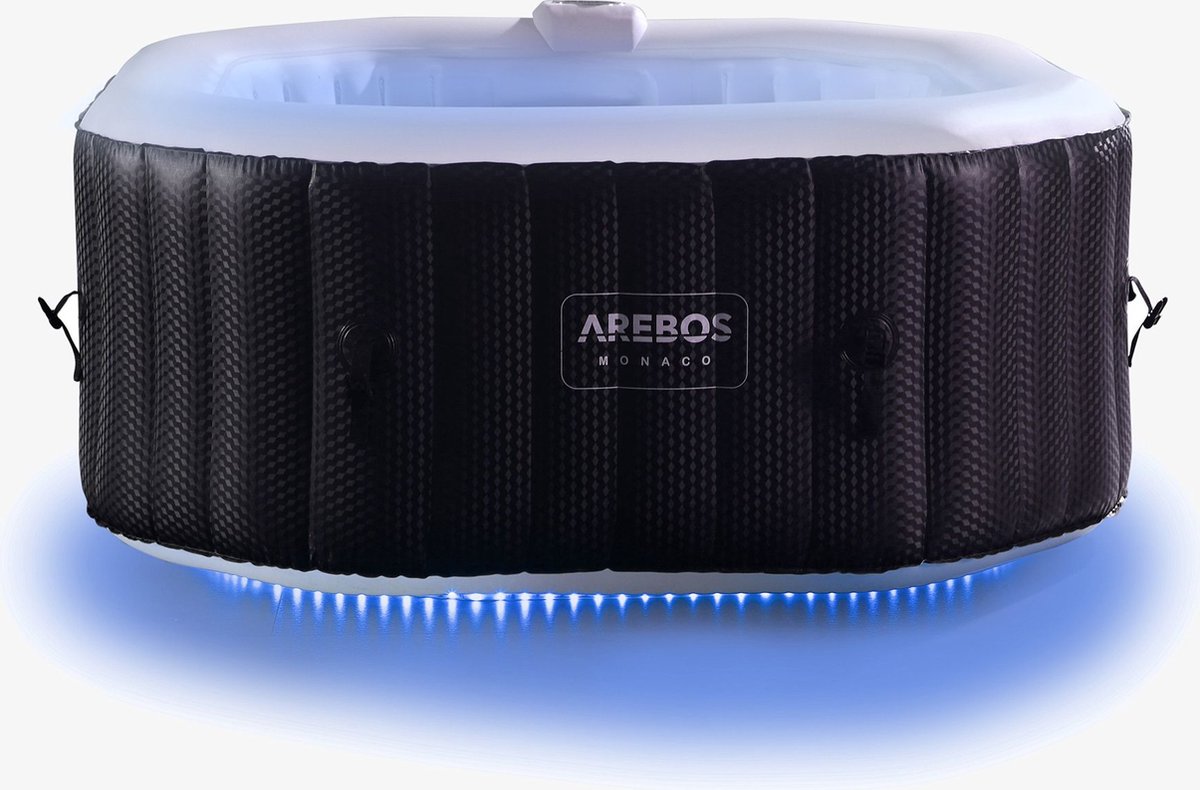 AREBOS Bubbelbad Voor 4 personen - Hottub - met Accessoires - met LED