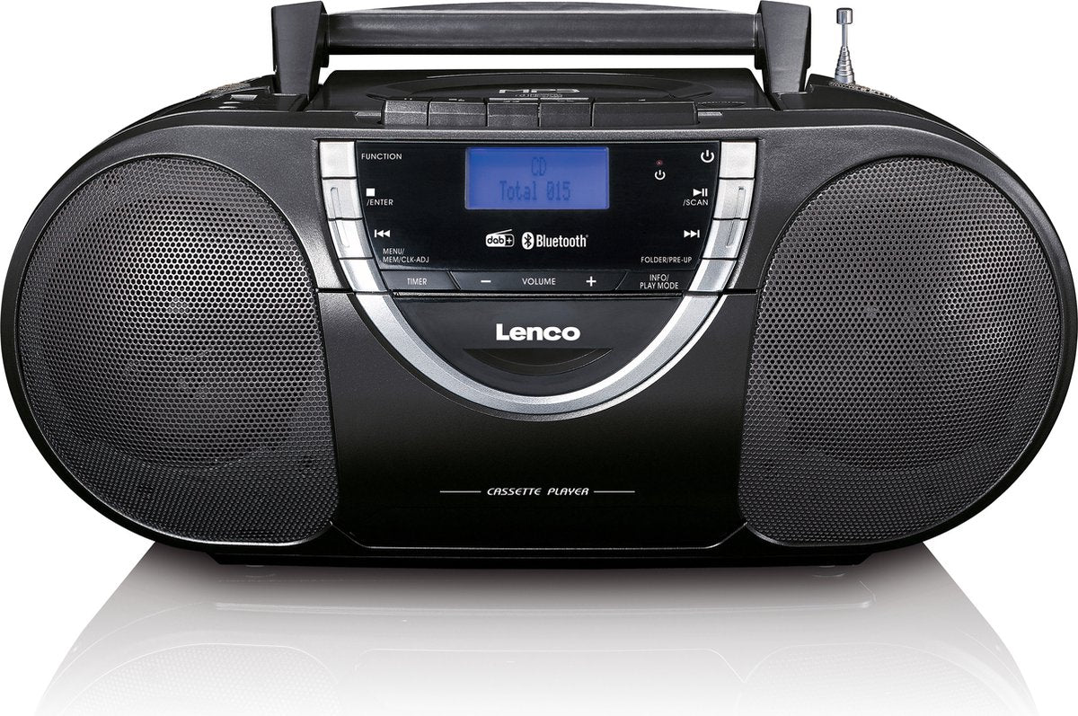 Lenco SCD-6900GY - Draagbare radio CD speler met DAB+ en Bluetooth® - Grijs •