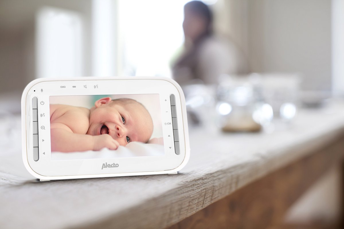Alecto DVM200GS - Babyfoon met camera - Temperatuurweergave - Op afstand beweegbaar - Grijs