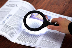 Fysic Loeplamp met LED verlichting - Tafel Vergrootglas met 2,5x vergroting - FL-14LED - Zwart •