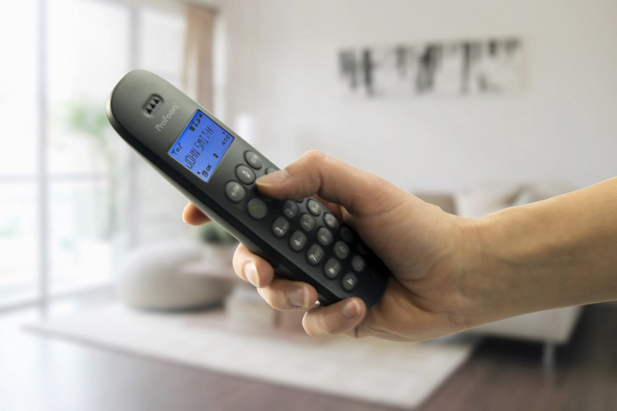 Profoon PDX-320 DECT telefoon - Verlicht Display - Zwart