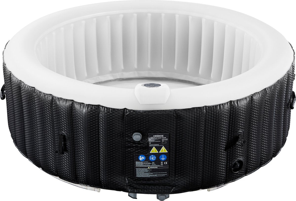 AREBOS Bubbelbad Voor 6 personen - Hottub Ø 208 cm - met Accessoires - met LED