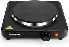 Aigostar GemPro - Electrische Kookplaat - Keramisch - 1 pit - 1500w - Zwart