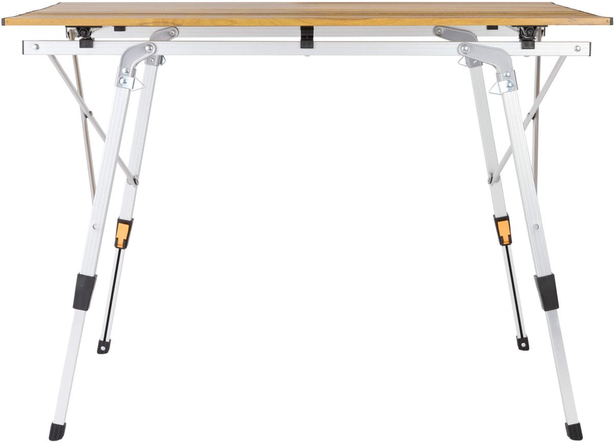 AREBOS campingtafel 90 x 51,5 cm roltafel aluminium klaptafel outdoor bruin