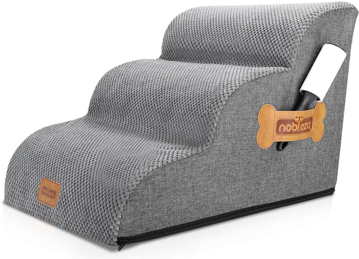 Hondentrapje voor honden - 40x57x40 cm - Grijs - Nobleza