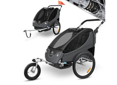 KESSER® Fietsaanhanger met vering - Max. 40kg - Grijs