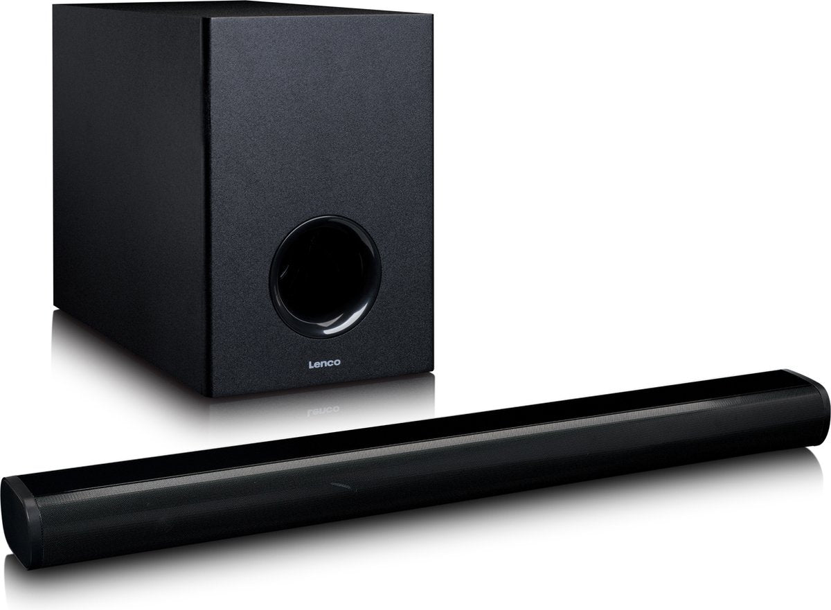 Lenco SBW-801BK - Soundbar voor TV - Met Subwoofer - Bluetooth - Zwart •