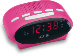 Wekkerradio - Digitale wekker - Alarmklok - Roze - Ices •