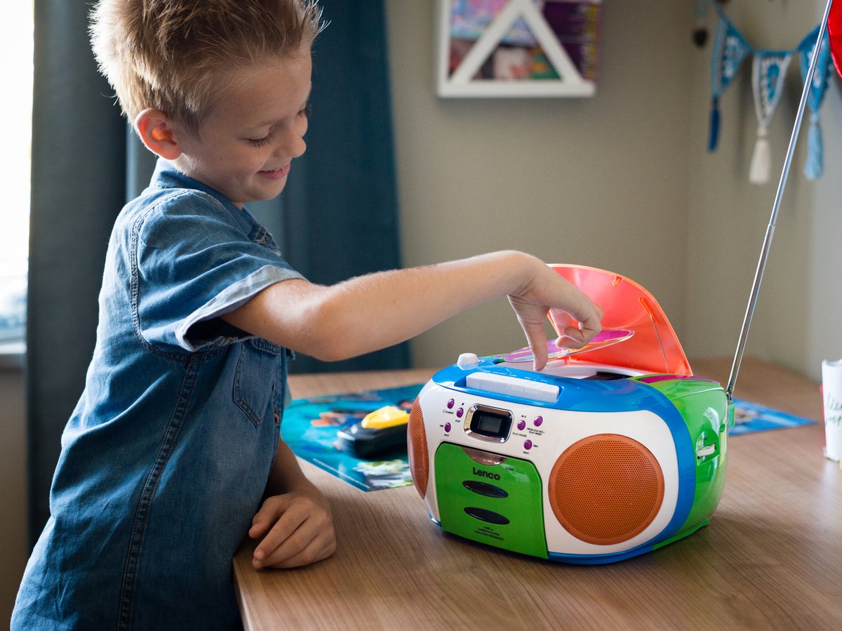 Lenco SCD-971 - Draagbare radio met cassette speler - Kids •