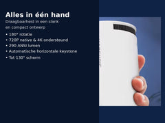 Beamer - Projector - 290 ANSI - 4K Ondersteuning - Wit - MAGCUBIC