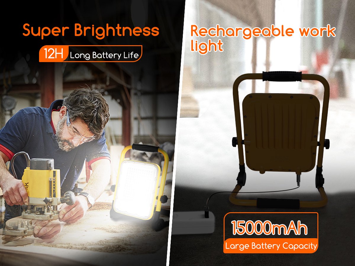 Aigostar LED Bouwlamp - IP65 spatwaterdicht - 100W - 2400 Lumen - 6500K