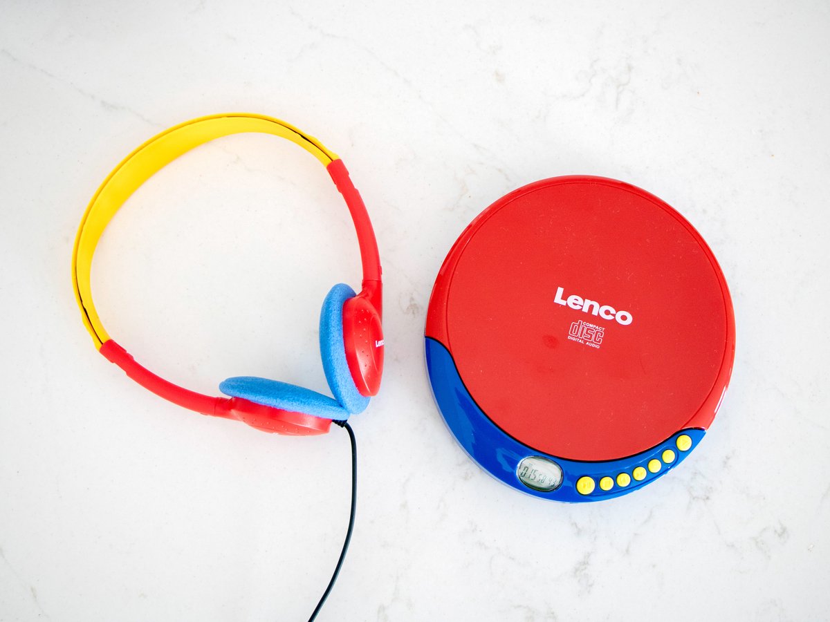 Lenco CD-021KIDS - Draagbare Discman voor Kinderen met Hoofdtelefoon en oplaadbare Batterijen